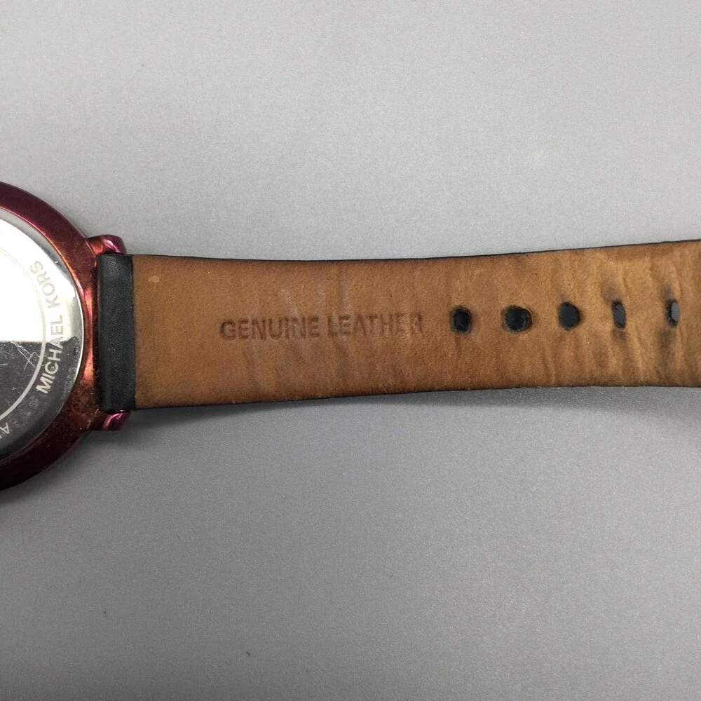 Michael Kors Jaryn Womens Watch 38mm Black Dial Purple Case Leather MK-2646 - Picture 8 of 15